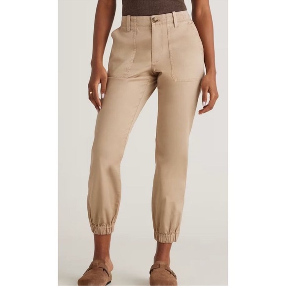 Quince Pants - QUINCE Women's Organic Stretch Cotton Twill Utility Pant Light Khaki Size 6